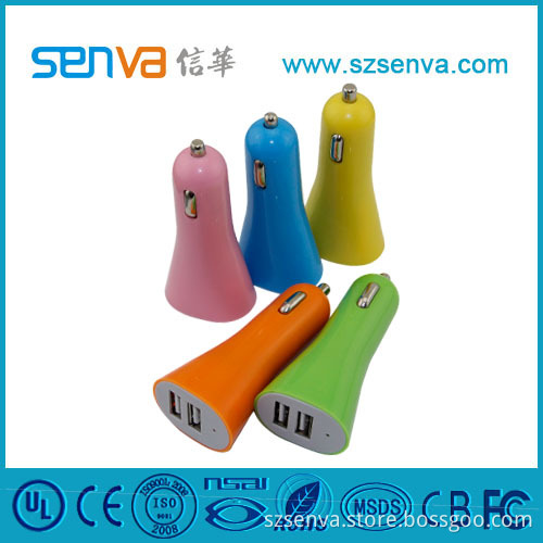 Wholesale 2.1A USB Car Charger with Factory Price (XH-CC-10W5V-02-AF-15)